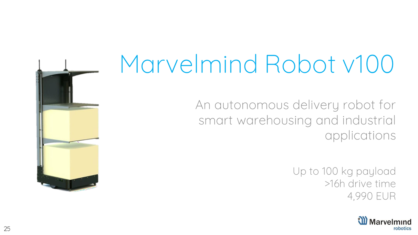 Marvelmind Robot v100 - autonomous delivery robot - Marvelmind presentation, slide 25