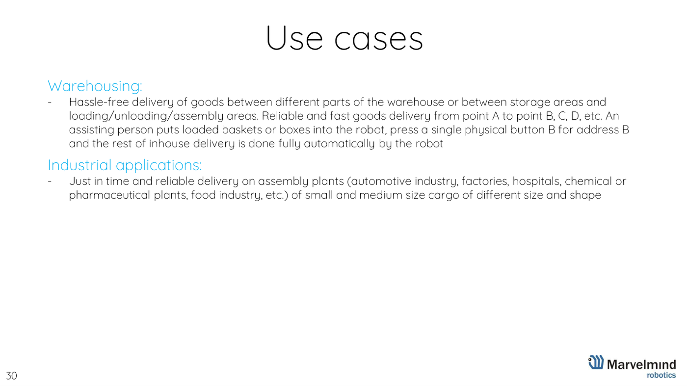 Marvelmind Robot v100 - autonomous delivery robot - Marvelmind presentation, slide 30