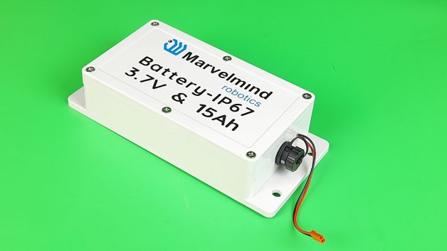 Fixed battery for stationary beacons for indoor positioning system