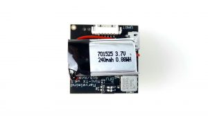 Marvelmind Mini-TX beacon (tag) for precise indoor positioning system for autonomous indoor drones - battery view