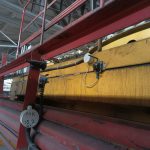 Industrial Super-Beacon installed on the crane's cart for precise Y tracking
