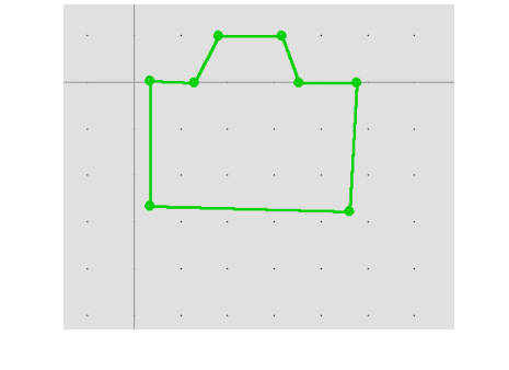 Drawing a Marvelmind service zone as a green polygon with SHIFT plus left-click
